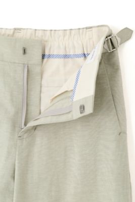 ◆綿麻シャンブレーセミワイドパンツ（０７７５１３０４０４）