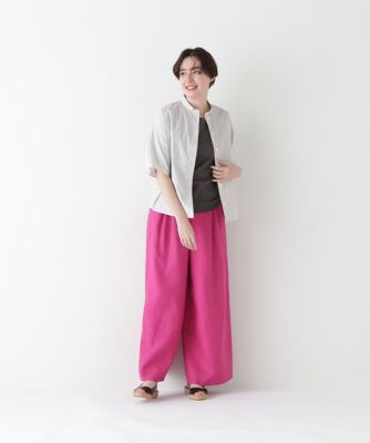 ◆リネンタック入りバギーパンツ（０７７５１３０５０３）