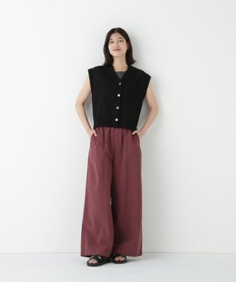◆コットンリネンウェザー近江晒シェフパンツ（０７７５１３０６０２）