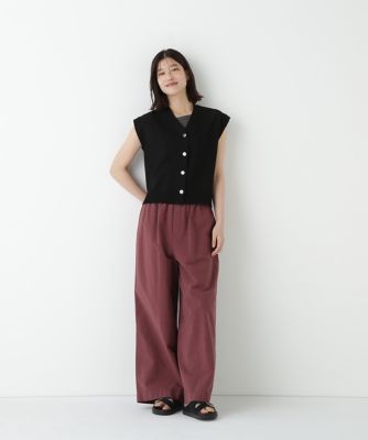 ◆コットンリネンウェザー近江晒シェフパンツ（０７７５１３０６０２）