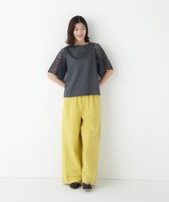 ◆コットンリネンウェザー近江晒シェフパンツ（０７７５１３０６０２）