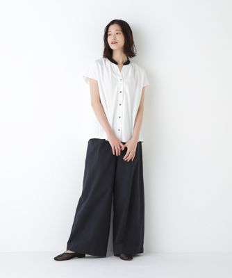 ◆コットンリネンウェザー近江晒シェフパンツ（０７７５１３０６０２）