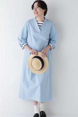 ◇製品染め刻み衿ワンピース（0775140300） | human