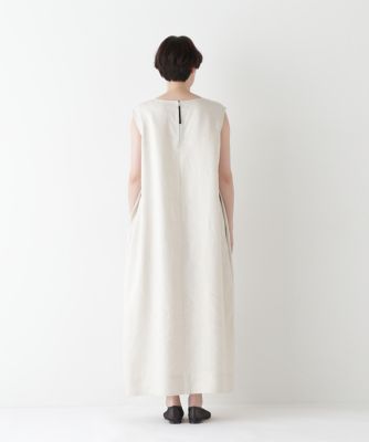 ◆リネンボートネックロングワンピース（０７７５１４０５００）