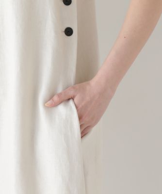 ◆リネンボートネックロングワンピース（０７７５１４０５００）