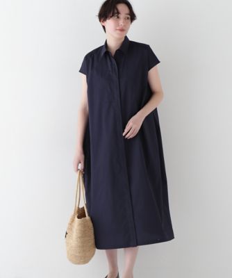 【SALE】human woman (Women)/ヒューマンウーマン ハイカンウントツイルワンピース(0775140501) ネイビー120 ワンピース・ドレス【三越伊勢丹/公式】