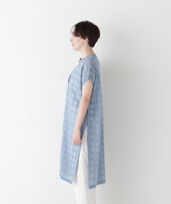 ◇シアーチェックニットワンピース（0775147500