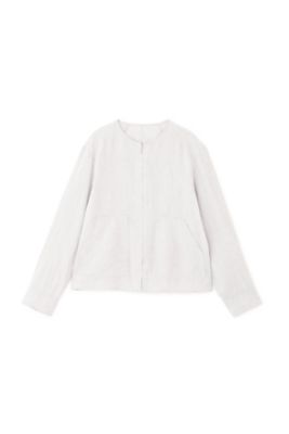 ◆ハードマンリネンノーカラージップブルゾン（０７７５１５５４００）