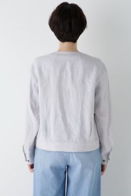 ◆ハードマンリネンノーカラージップブルゾン（０７７５１５５４００）