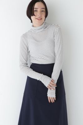 human woman (Women)/ヒューマンウーマン シアータートルプルオーバー(0775160001) ホワイト033 トップス【三越伊勢丹/公式】