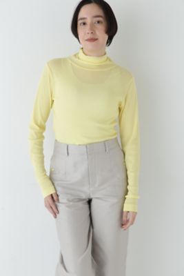 human woman (Women)/ヒューマンウーマン シアータートルプルオーバー(0775160001) イエロー060 トップス【三越伊勢丹/公式】