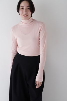 human woman (Women)/ヒューマンウーマン シアータートルプルオーバー(0775160001) ピンク090 トップス【三越伊勢丹/公式】