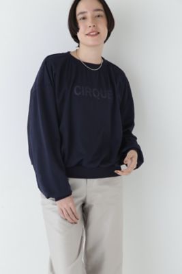 【SALE】human woman (Women)/ヒューマンウーマン 裏毛ロゴスウェットシアー重ね(0775160105) ネービー120 トップス【三越伊勢丹/公式】