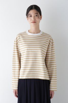 tシャツ ボックスシルエットボーダーTシャツ「MADE IN JAPAN」 レディース COMME CA ISM tシャツ ボックスシルエット クロップ丈ボーダーT