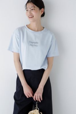 【SALE】human woman (Women)/ヒューマンウーマン ロゴTシャツ(0775160308) ブルー110 トップス【三越伊勢丹/公式】