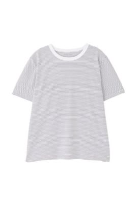 ◆半袖Ｔシャツボーダーオーガニック綿天竺（０７７５１６０３１４）