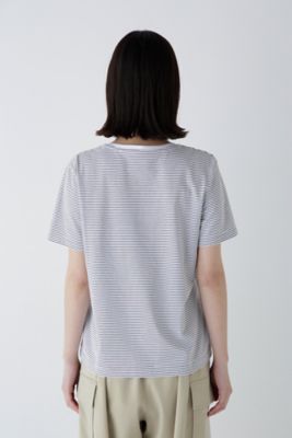 ◆半袖Ｔシャツボーダーオーガニック綿天竺（０７７５１６０３１４）