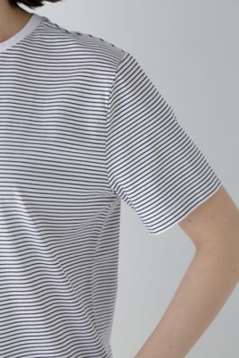◆半袖Ｔシャツボーダーオーガニック綿天竺（０７７５１６０３１４）