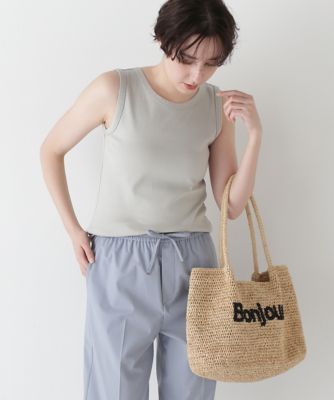 human woman (Women)/ヒューマンウーマン オーガニックコットンタンクトップ(0775160318) ライトグリーン130 トップス【三越伊勢丹/公式】