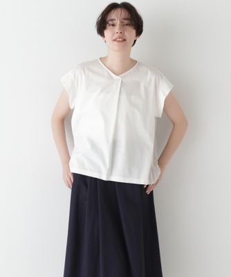 human woman (Women)/ヒューマンウーマン ◆プリーツドッキングカットソープルオーバー(0775160501)