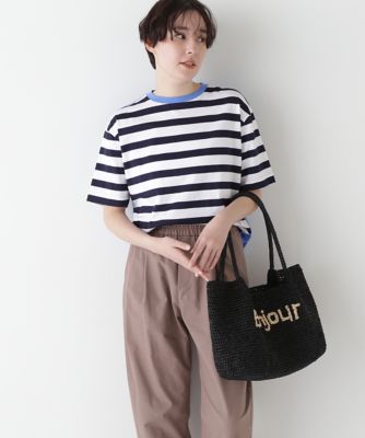 ◆シルケット天竺ボーダーカットソー（０７７５１６０５０３）