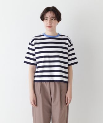 ◆シルケット天竺ボーダーカットソー（０７７５１６０５０３）