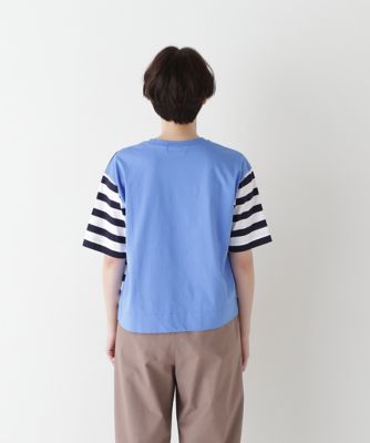 ◆シルケット天竺ボーダーカットソー（０７７５１６０５０３）