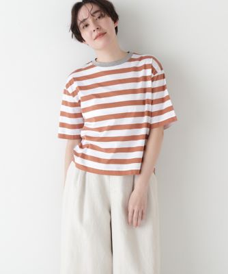 ◆シルケット天竺ボーダーカットソー（０７７５１６０５０３）