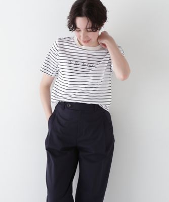 human woman (Women)/ヒューマンウーマン ◆天竺ボーダーロゴTシャツ(0775160509)