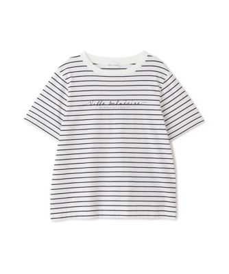 ◆天竺ボーダーロゴＴシャツ（０７７５１６０５０９）