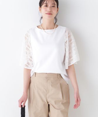 ＜human woman (Women)＞◆ラッセルレースドッキングカットソープルオーバー（０７７５１６０６００）