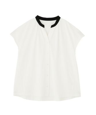 ◆フレンチスリーブカットソークレリックブラウス（０７７５１６０６０１）