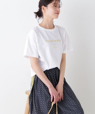 human woman (Women)/ヒューマンウーマン ◆メッセージロゴＴシャツ（０７７５１６０６０５）