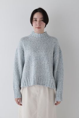 【日本製】H BEAUTY & YOUTH ハイネックプルオーバー　M ◇ソフトタッチウールハイネックプルオーバー