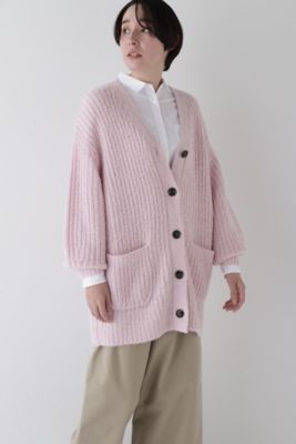 【SALE】human woman (Women)/ヒューマンウーマン ブークレ片畦2WAYはおりロングVer(0775170003) ピンク090 トップス【三越伊勢丹/公式】