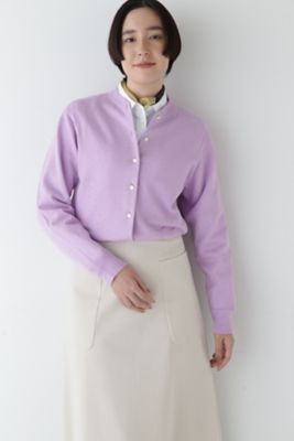 【SALE】human woman (Women)/ヒューマンウーマン コットンMIXクルーネックカーディガン(0775170101) パープル080 トップス【三越伊勢丹/公式】