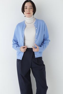 【SALE】human woman (Women)/ヒューマンウーマン コットンMIXクルーネックカーディガン(0775170101) ブルー110 トップス【三越伊勢丹/公式】