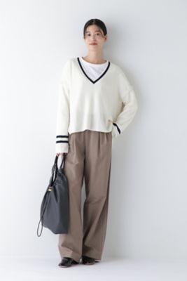 ◇2WAYライン入Vネックプルオーバー（0775170205