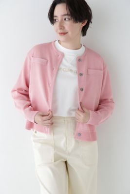【SALE】human woman (Women)/ヒューマンウーマン ミドルゲージギマカーディガン(0775170300) ピンク090 トップス【三越伊勢丹/公式】