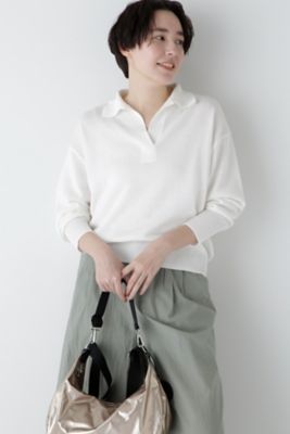 ◇ペーパーヤーンセーラーカラートップス（0775170401