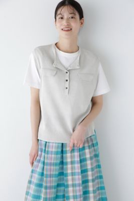 ◆ペーパーヤーンヘンリネックベスト（０７７５１７０４０２）