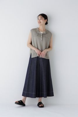 ◆ペーパーヤーンヘンリネックベスト（０７７５１７０４０２）