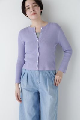 ◆コットン混ＵＶカットクルーカーディガン（０７７５１７０４０３）