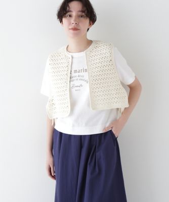 ＜human woman (Women)＞◆コットンクロシェベスト（０７７５１７０４０８）