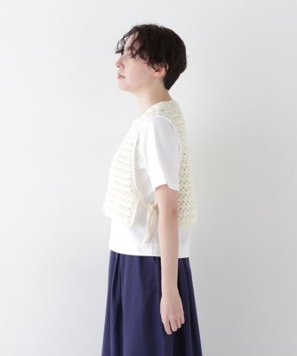◆コットンクロシェベスト（０７７５１７０４０８）