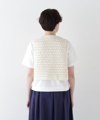 ◆コットンクロシェベスト（０７７５１７０４０８）