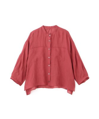 ◆ラミーバンドカラーシャツブラウス（０７７５２１０７０４）
