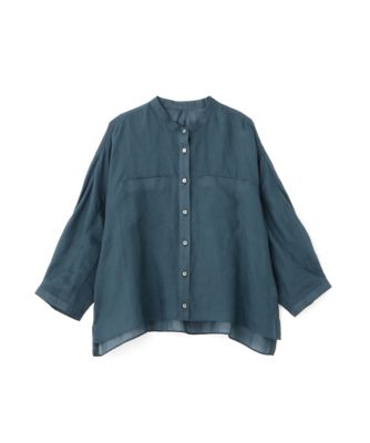 ◆ラミーバンドカラーシャツブラウス（０７７５２１０７０４）