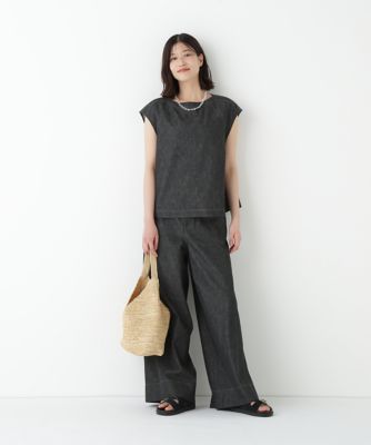 ◆ライトオンスデニムボートネックブラウス（０７７５２１０７０６）