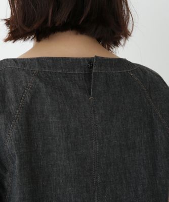◆ライトオンスデニムボートネックブラウス（０７７５２１０７０６）